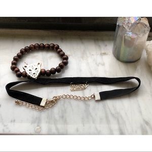 Choker and bracelet
